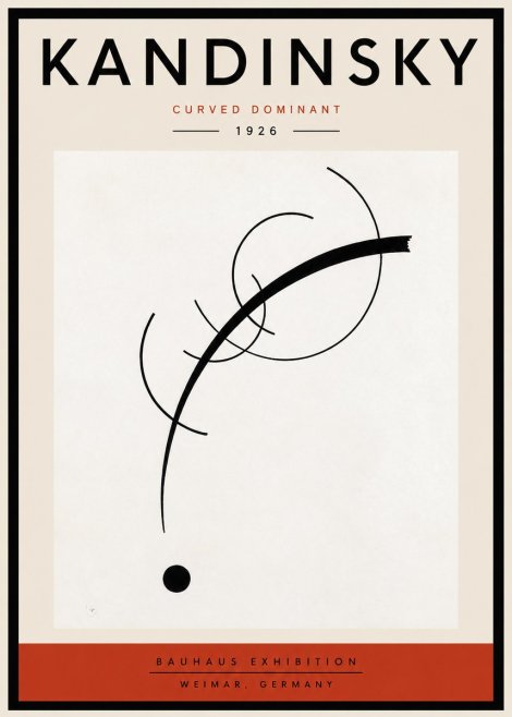 Kandinsky Curved Dominant No6 - Poster