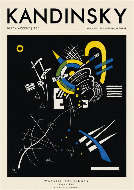 Kandinsky Black Accent (1926) No3 - Poster