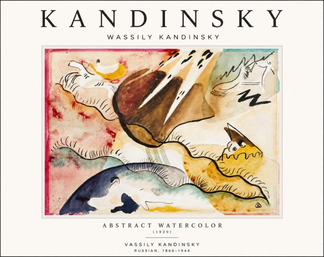 Kandinsky Abstract Watercolor No1 - Poster