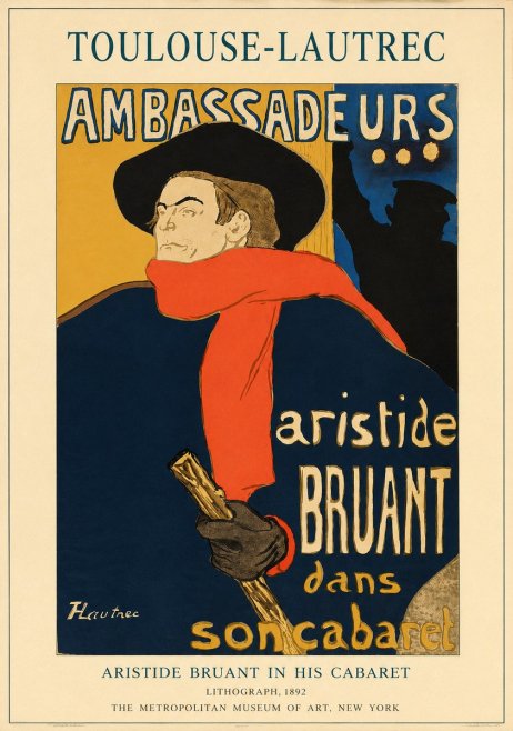 Toulouse-Lautrec Aristide Bruant in His Cabaret I No1 - Poster