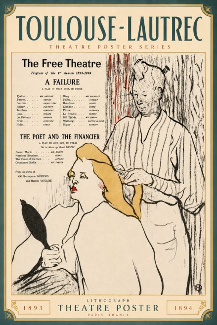 Toulouse-Lautrec Le Théâtre Libre - Une Faillite / Le Poète Et Le Financier No6 - Poster