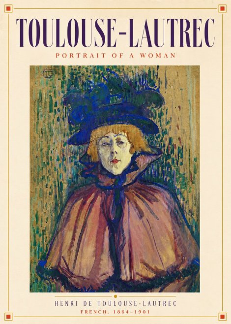 Toulouse-Lautrec Portrait of a Woman I No5 - Poster