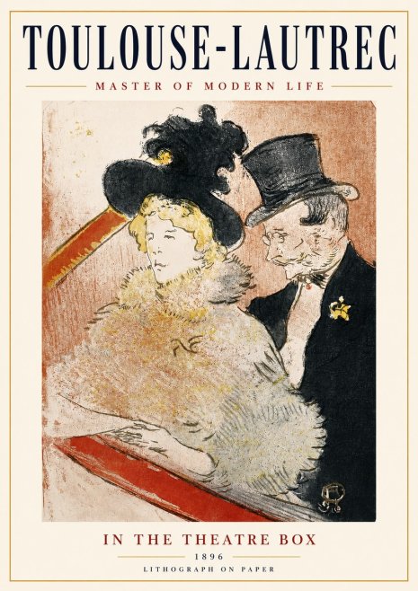 Toulouse-Lautrec In the Theatre Box No3 - Poster