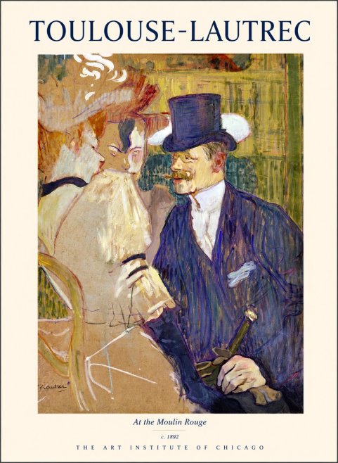 Toulouse-Lautrec At the Moulin Rouge III No1 - Poster