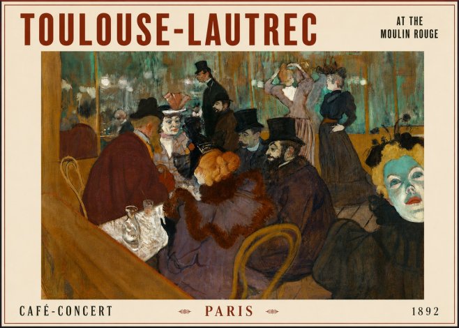 Toulouse-Lautrec At the Moulin Rouge IV No6 - Poster