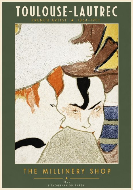 Toulouse-Lautrec The Millinery Shop No2 - Poster