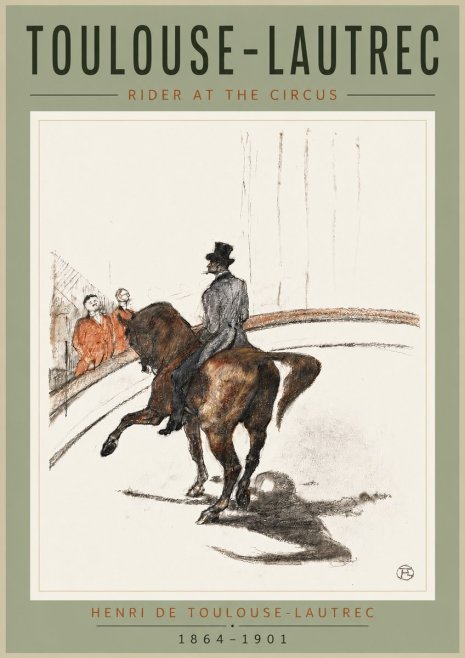 Toulouse-Lautrec Rider at the Circus No6 - Poster