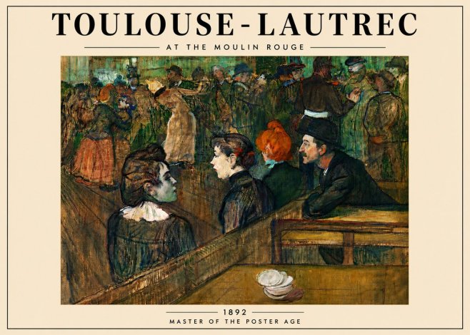Toulouse-Lautrec At the Moulin Rouge V No6 - Poster