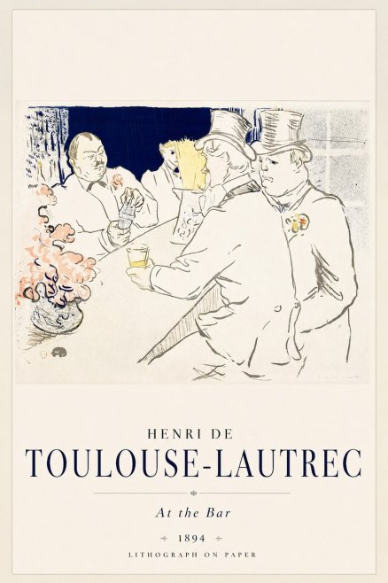 Toulouse-Lautrec At the Bar No1 - Poster