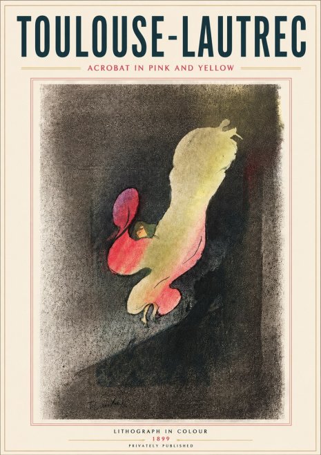 Toulouse-Lautrec Acrobat in Pink and Yellow No5 - Poster