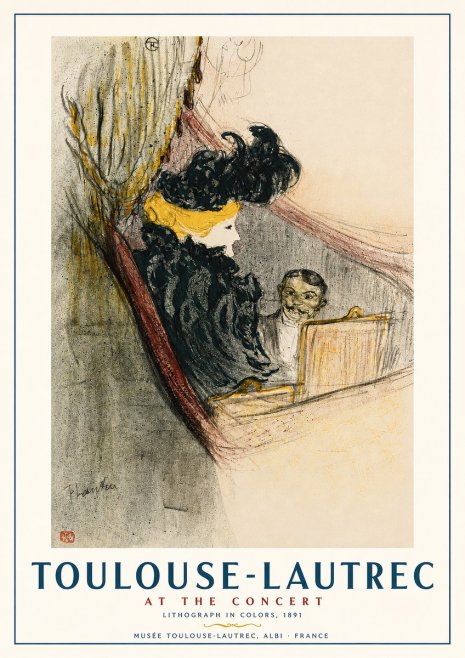 Toulouse-Lautrec At the Concert No2 - Poster
