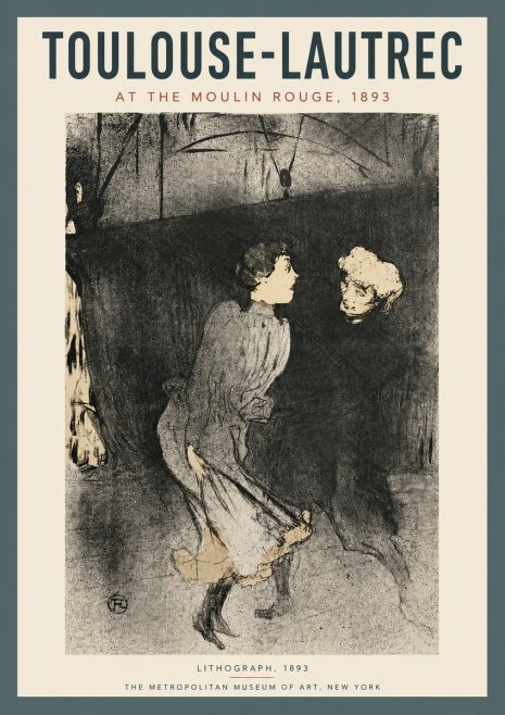 Toulouse-Lautrec At the Moulin Rouge VI No3 - Poster