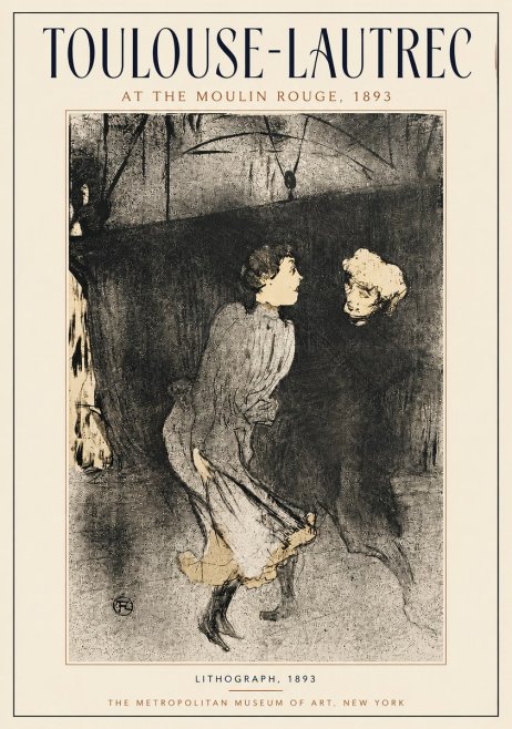 Toulouse-Lautrec At the Moulin Rouge VI No4 - Poster