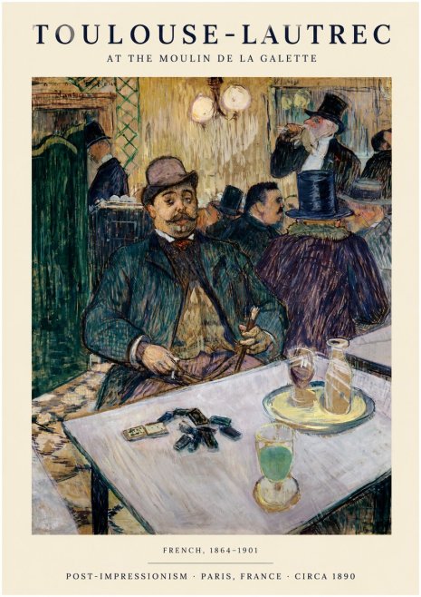 Toulouse-Lautrec At the Moulin De La Galette No1 - Poster