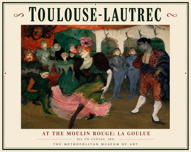 Toulouse-Lautrec At the Moulin Rouge: La Goulue No5 - Poster