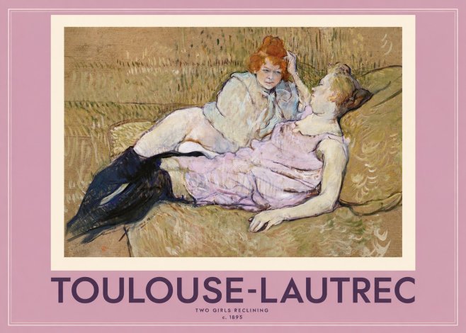 Toulouse-Lautrec Two Girls Reclining No2 - Poster
