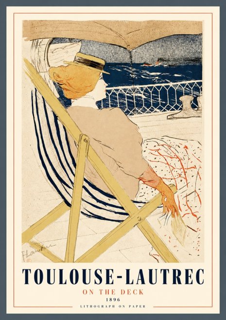 Toulouse-Lautrec On the Deck No2 - Poster
