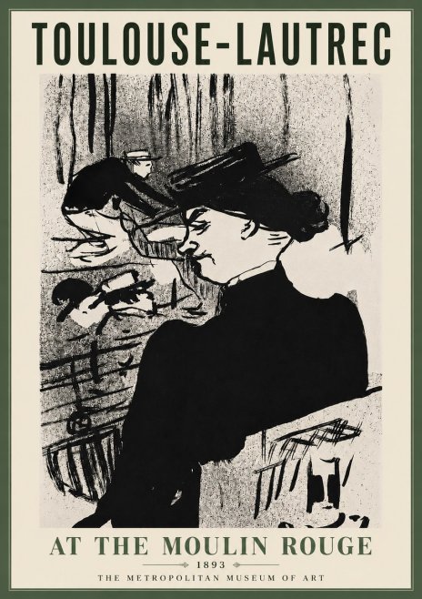 Toulouse-Lautrec At the Moulin Rouge XII No5 - Poster