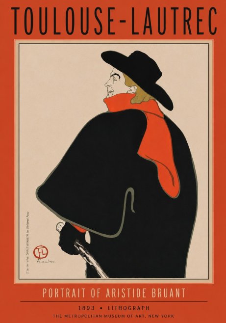 Toulouse-Lautrec Portrait of Aristide Bruant No5 - Poster