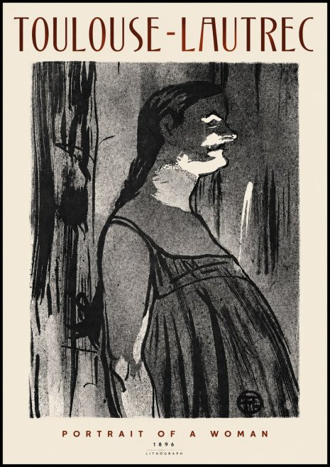 Toulouse-Lautrec Portrait of a Woman III No4 - Poster