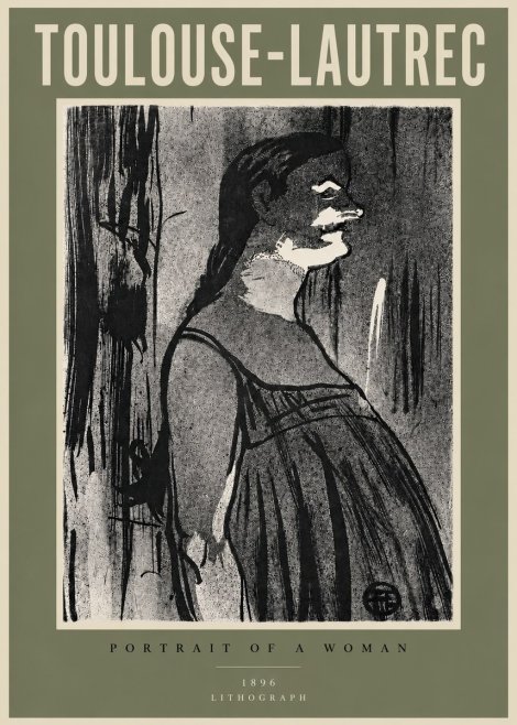 Toulouse-Lautrec Portrait of a Woman III No5 - Poster