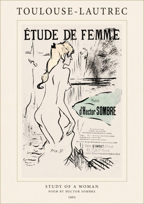 Toulouse-Lautrec Étude De Femme No1 - Poster