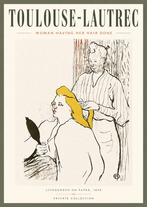 Toulouse-Lautrec Woman Having Her Hair Done No5 - Poster