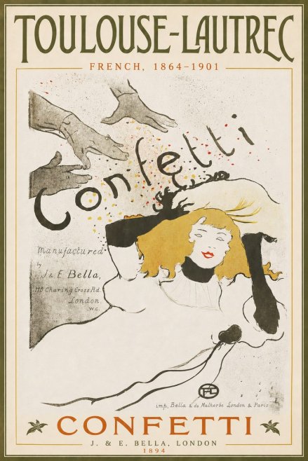 Toulouse-Lautrec Confetti No3 - Poster