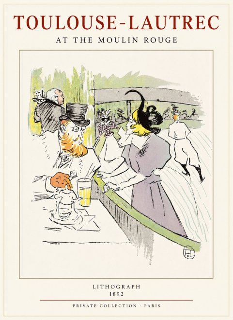 Toulouse-Lautrec At the Moulin Rouge XV No1 - Poster