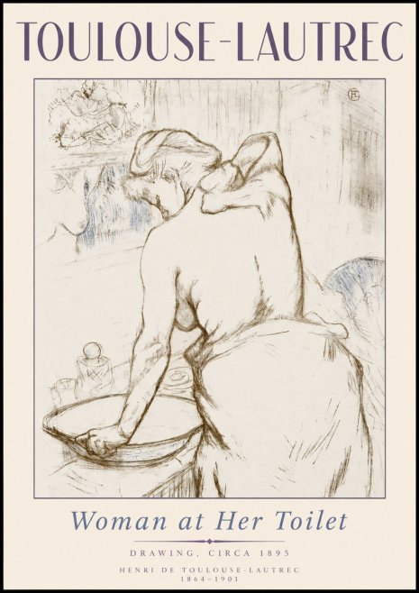 Toulouse-Lautrec Woman at Her Toilet No6 - Poster