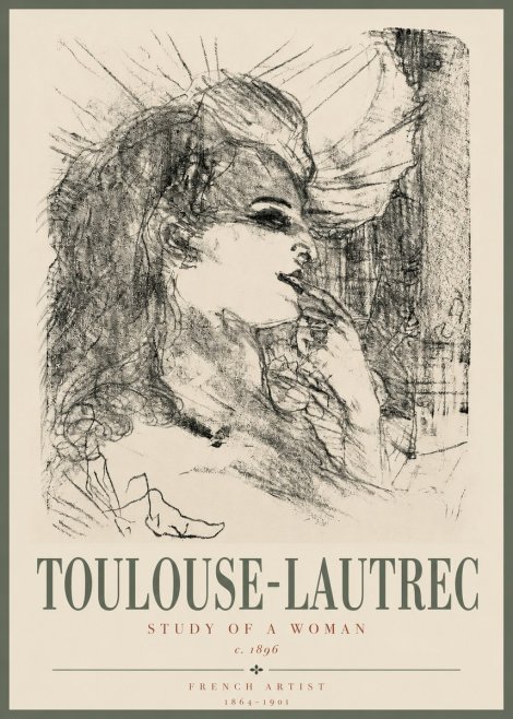 Toulouse-Lautrec Study of a Woman I No3 - Poster