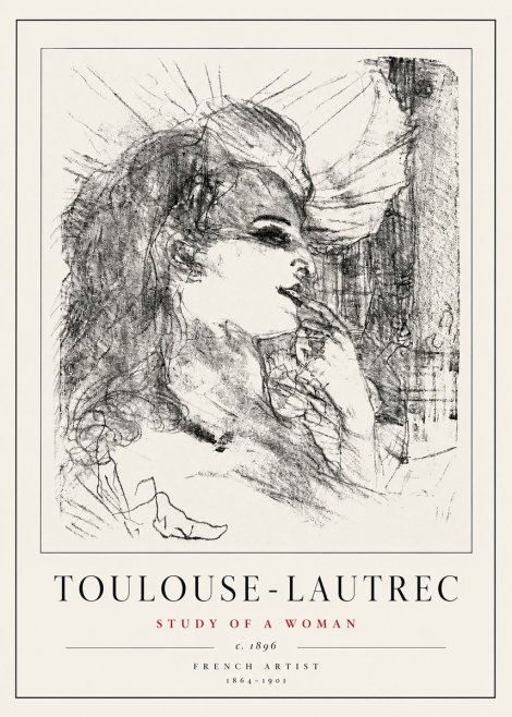 Toulouse-Lautrec Study of a Woman I No5 - Poster
