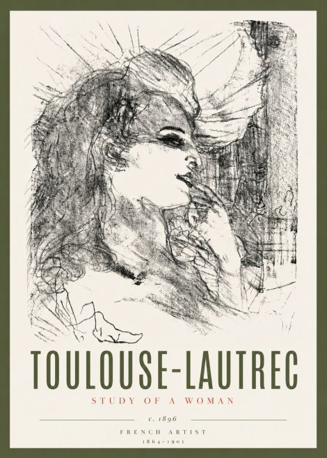 Toulouse-Lautrec Study of a Woman I No6 - Poster