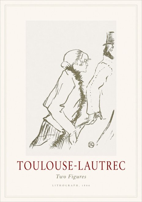 Toulouse-Lautrec Two Figures No1 - Poster