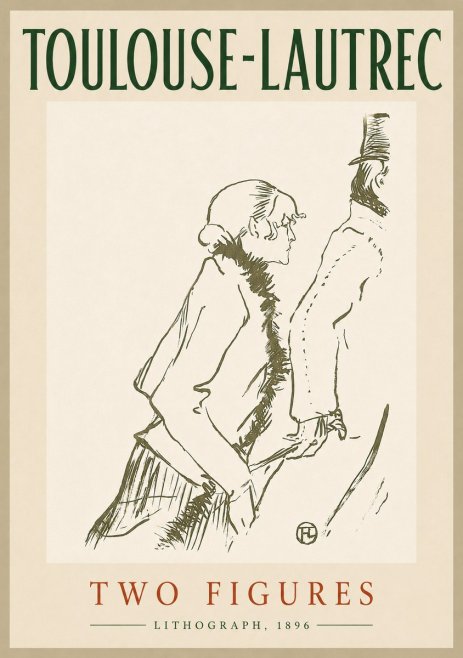 Toulouse-Lautrec Two Figures No4 - Poster