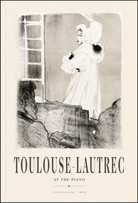 Toulouse-Lautrec At the Piano No1 - Poster