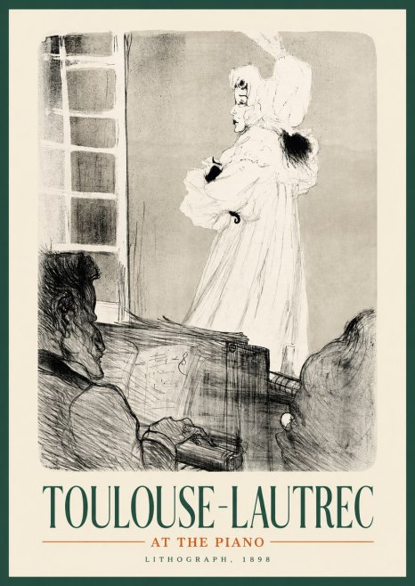 Toulouse-Lautrec At the Piano No2 - Poster