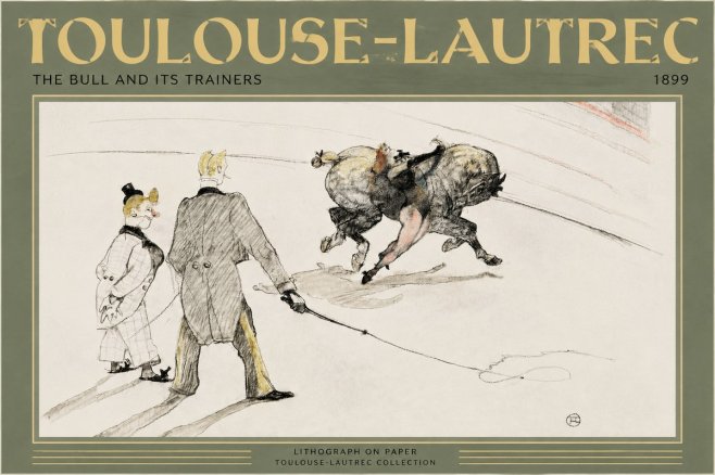 Toulouse-Lautrec The Bull and Its Trainers No2 - Poster