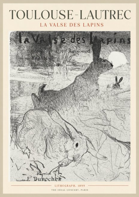 Toulouse-Lautrec La Valse Des Lapins No1 - Poster