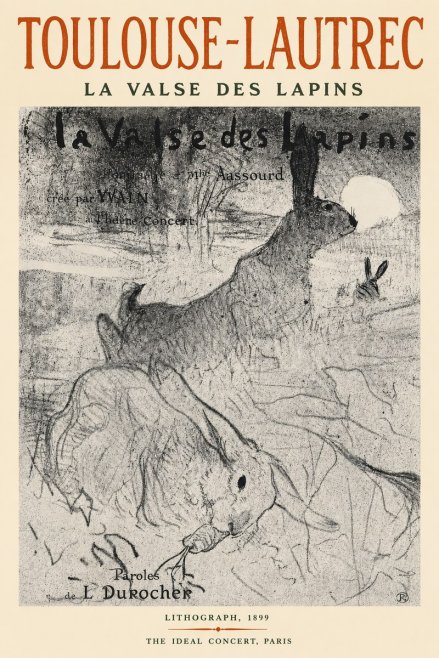 Toulouse-Lautrec La Valse Des Lapins No3 - Poster