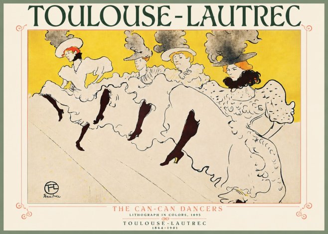 Toulouse-Lautrec The Can-can Dancers No5 - Poster