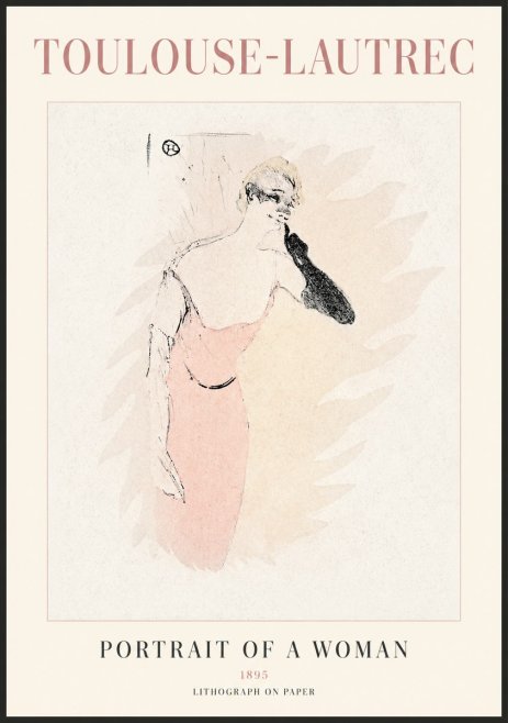 Toulouse-Lautrec Portrait of a Woman IV No1 - Poster