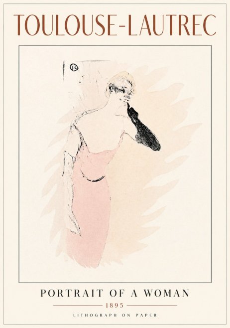 Toulouse-Lautrec Portrait of a Woman IV No3 - Poster
