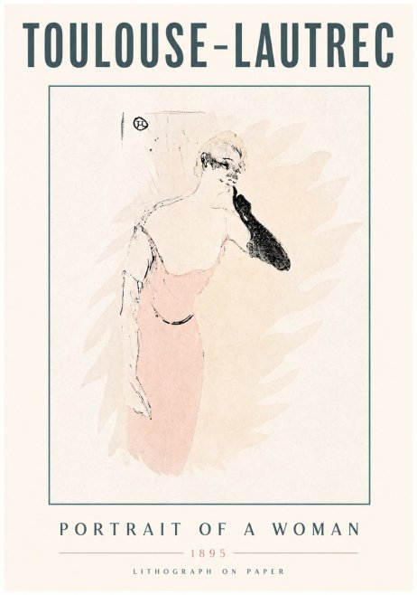 Toulouse-Lautrec Portrait of a Woman IV No5 - Poster