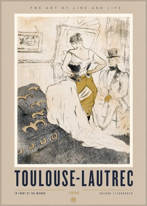 Toulouse-Lautrec In Front of the Mirror No2 - Poster