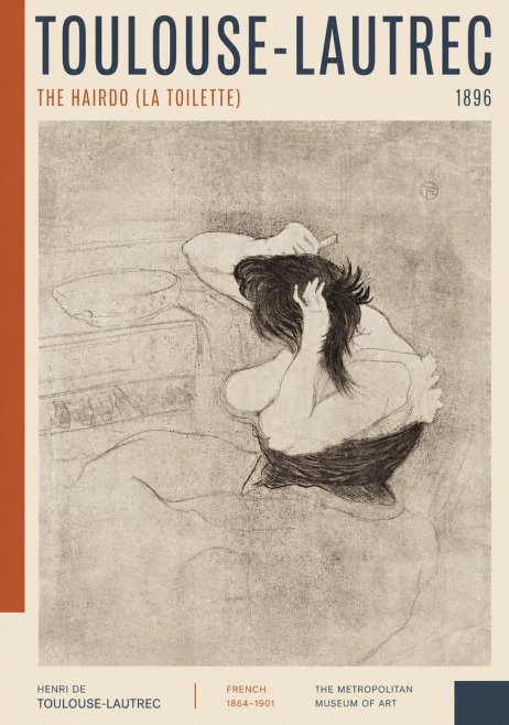 Toulouse-Lautrec The Hairdo (La Toilette) No2 - Poster