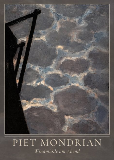 Piet Mondrian Windmühle Am Abend I No4 - Poster