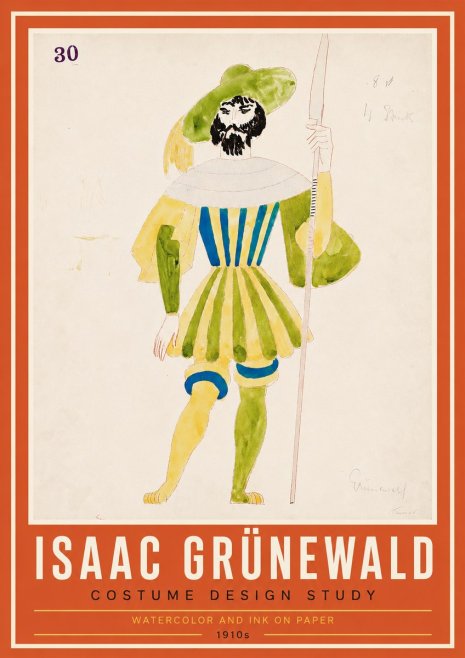 Isaac Grünewald Study for Costume Design No4 - Poster