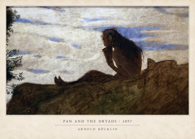 Arnold Böcklin Pan and the Dryads No2 - Poster