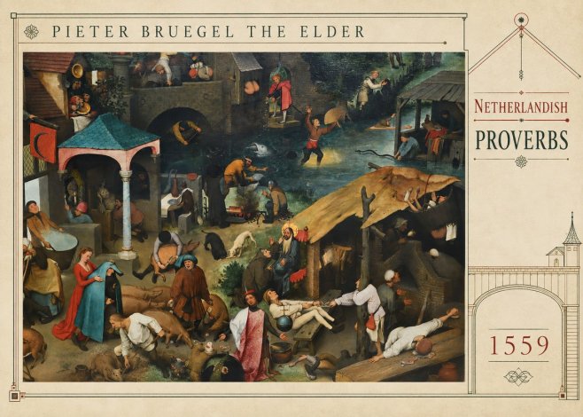 Pieter Bruegel Netherlandish Proverbs V No3 - Poster